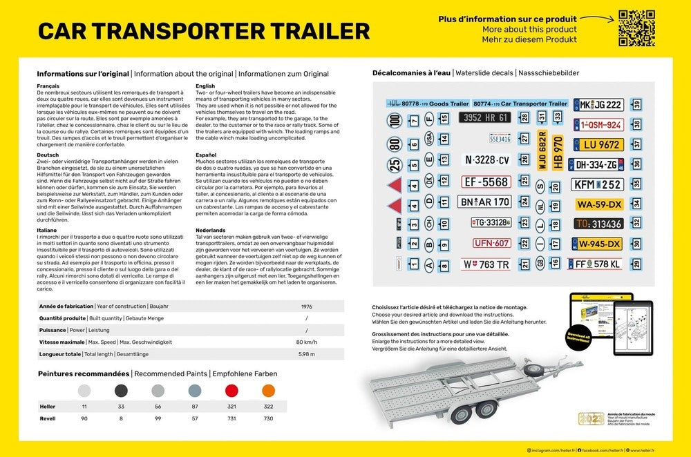 Heller 80774 Car Transport Trailer 1/24 – immagine 4