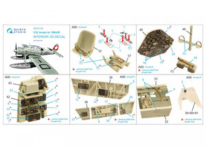 Quinta Studio QD32138 Ar 196A/B 3D-Printed &amp;amp; coloured Interior on decal paper (Revell) 1/32 – immagine 2