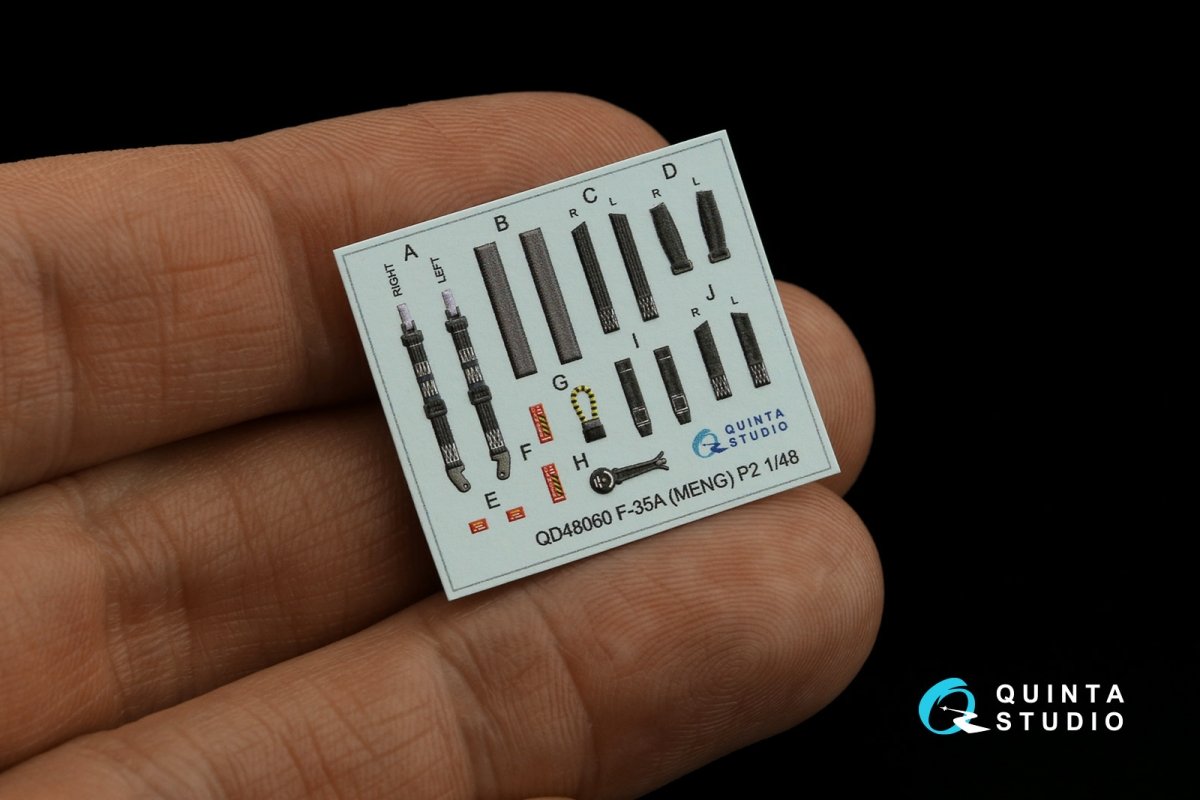Quinta Studio QD48060 F-35A 3D-Printed &amp;amp; coloured Interior on decal paper (Meng) 1/48 – imagen 14
