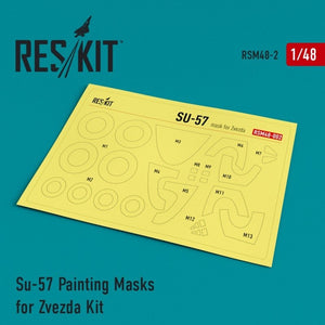 RESKIT RSM48-0002 Masques de peinture Su-57 pour Zvezda Kit 1/48
