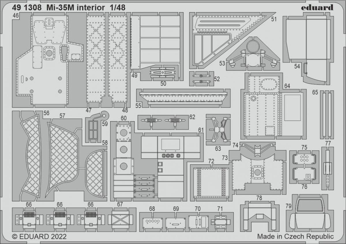 Eduard 491308 Mi-35M interior ZVEZDA 1/48 – Bild 2