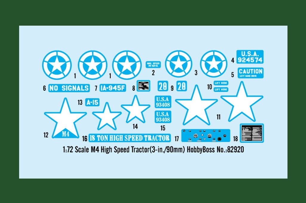 Hobby Boss 82920 M4 High Speed Tractor 3-in./90mm 1/72 – immagine 2