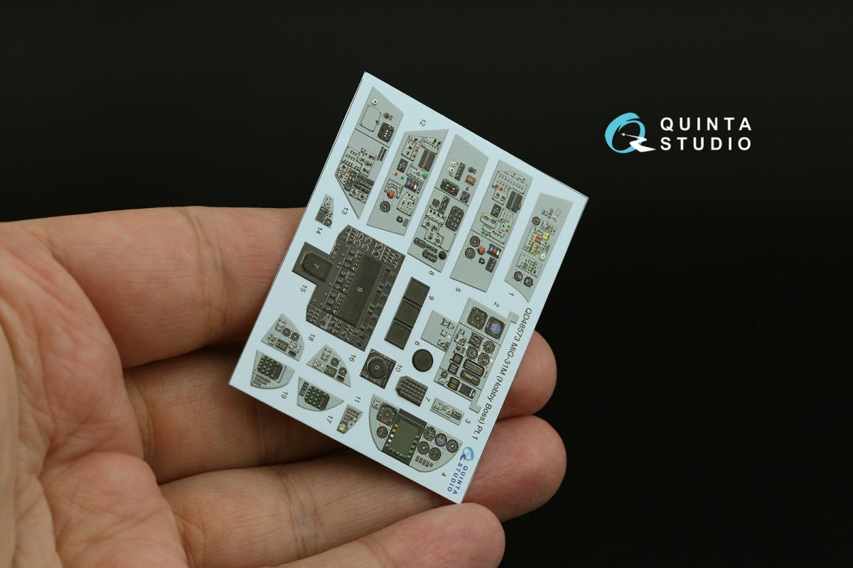 Quinta Studio QD48573 MiG-31M 3D-Printed &amp;amp; coloured Interior on decal paper (Hobby Boss) 1/48 – imagen 4