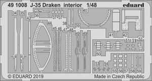 Eduard 491008 J-35 Draken interior HASEGAWA 1/48 – Bild 2