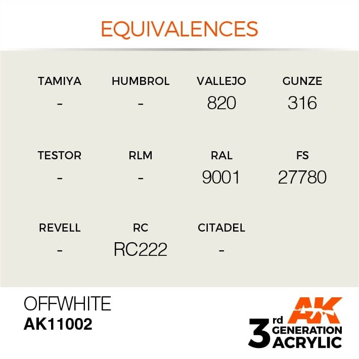 AK Interactive AK11002 Offwhite 17ml – immagine 3