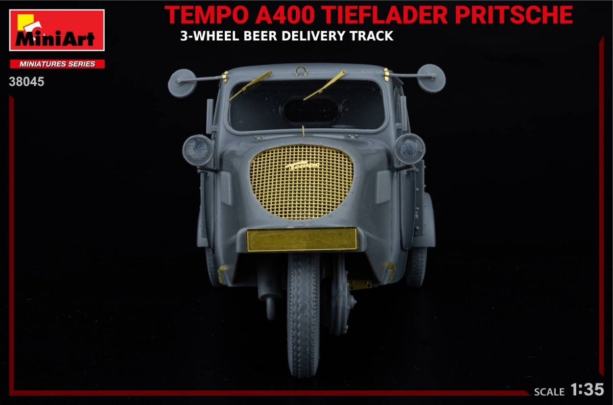 MiniArt 38045 TEMPO A400 TIEFLADER PRITSCHE 3-WHEEL BEER DELIVERY TRUCK 1/35 – immagine 18