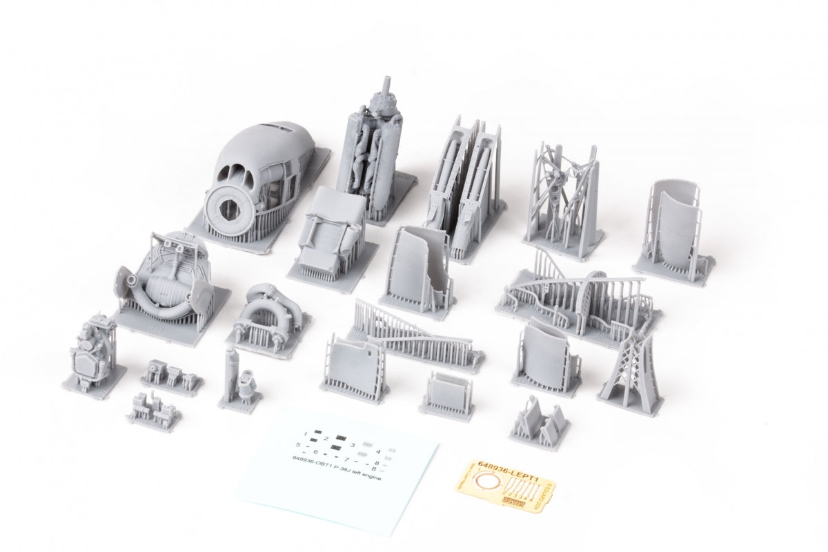 Eduard 648936 P-38J left engine PRINT TAMIYA 1/48 – imagen 3