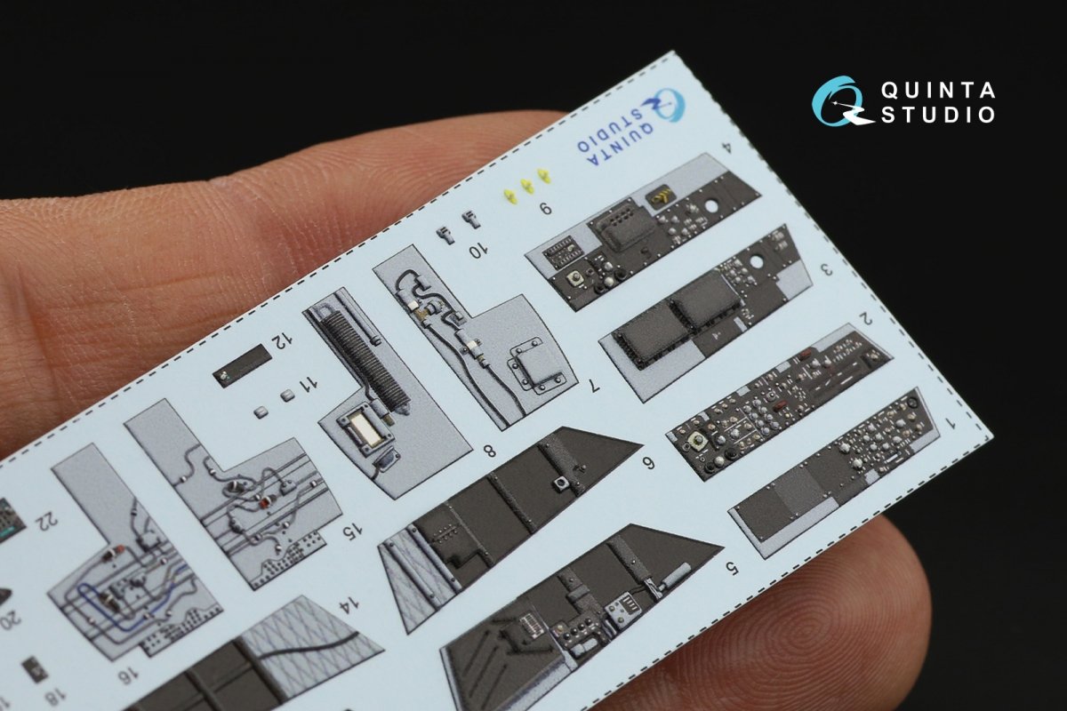 Quinta Studio QD48216 F/A-18D Late Intérieur imprimé en 3D et coloré sur papier décalcomanie avec pièces en résine (Kinetic) 1/48 – image 10
