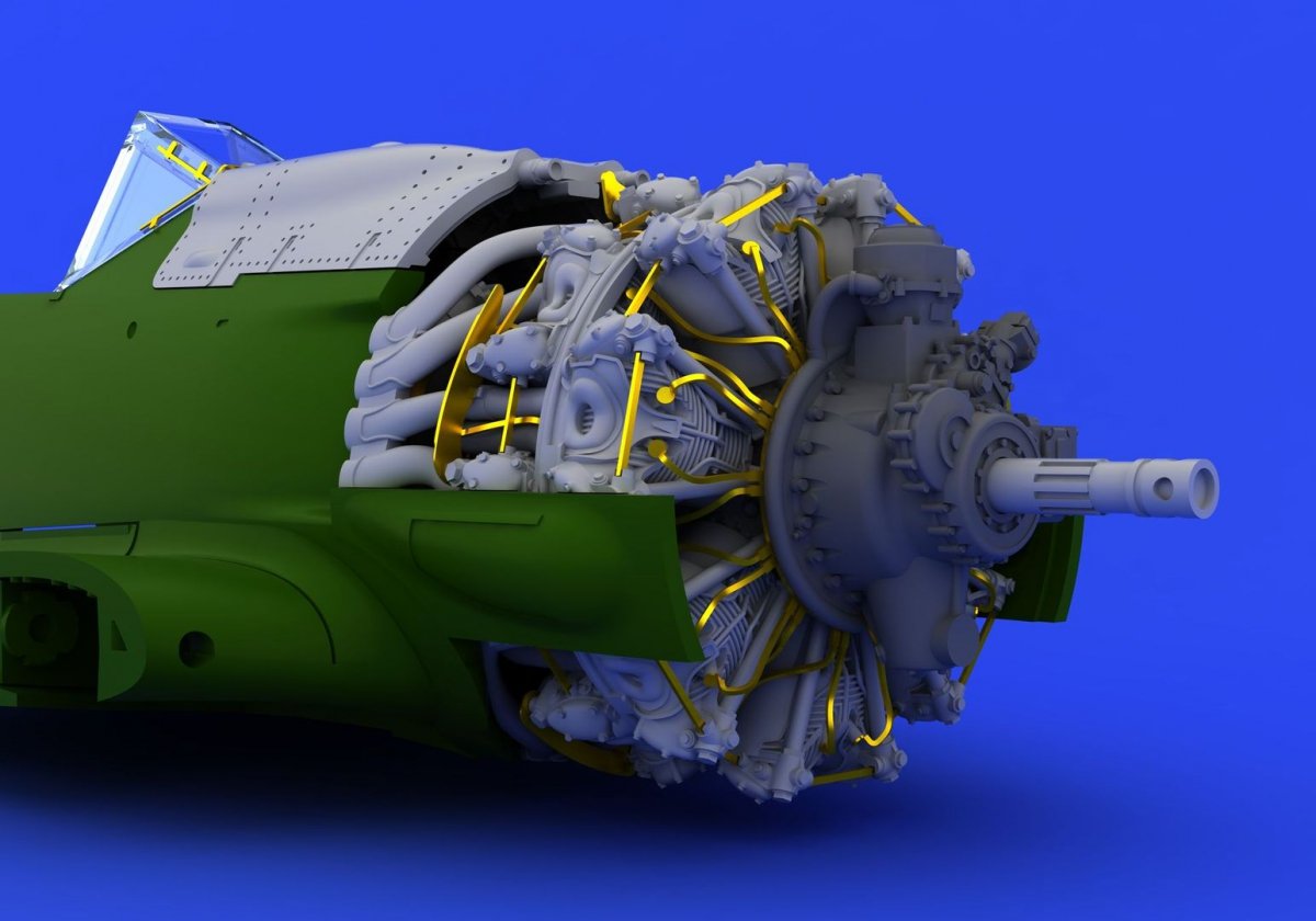 Eduard 672082 Fw 190A-8 engine 1/72 (EDUARD) – immagine 3