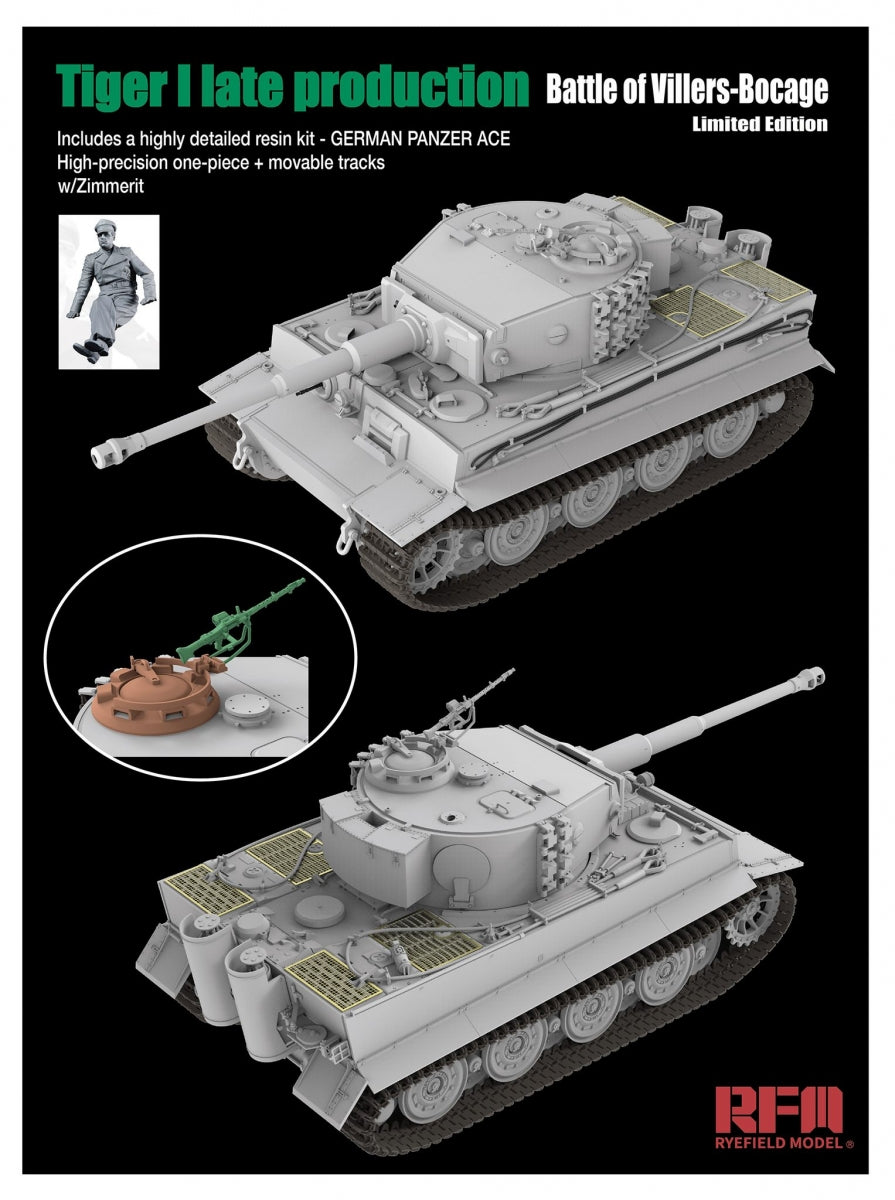 Rye Field Model 5101 Tiger I Late Production Battle of Villers-Bocage Limited Edition 1/35 – zdjęcie 3