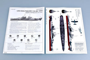 Trumpeter 05725 USS Baltimore CA-68 version 1944 1/700 – Bild 4