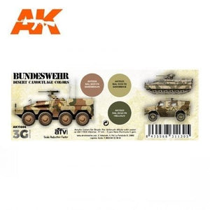 AK Interactive AK11666 3G BUNDESWEHR DESERT CAMOUFLAGE COLORS 3x17 ml – zdjęcie 2