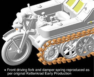 Dragon 6341 Sd.Kfz.2 Kettenkrad Early Production w/Infanteriekarren 1/35 – zdjęcie 8