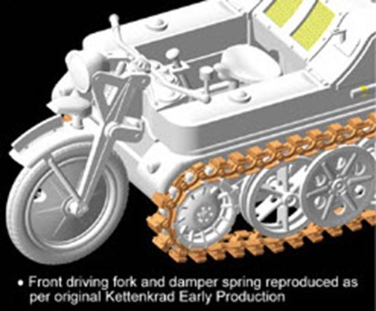 Dragon 6341 Sd.Kfz.2 Kettenkrad Early Production w/Infanteriekarren 1/35 – zdjęcie 8