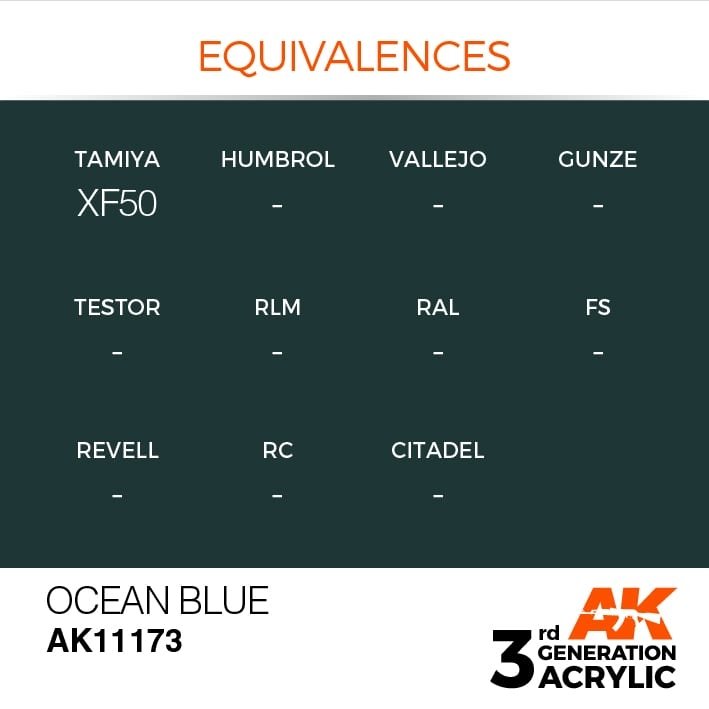 AK Interactive AK11173 OCEAN BLUE – STANDARD 17ml – image 3