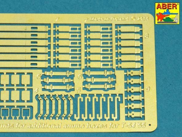 Aber 35A129 Mounts for additional ammunition boxes used on Soviet tanka like: T-54; T-55 or T-62 1/35 – zdjęcie 4