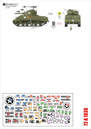 Star Decals 72-A1036 US S.P. Howitzers. M7 Priest, M8 HMC and M4 (105mm). 75th-D-Day-Special. Normandy and France in 1944 1/72 – imagen 2