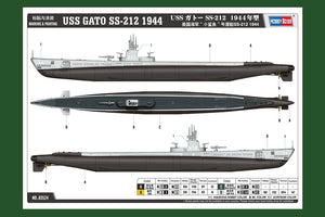 Hobby Boss 83524 U.S. Navy Submarine &amp;quot;Little Shark&amp;quot; SS-212 1944 1/350 – immagine 4