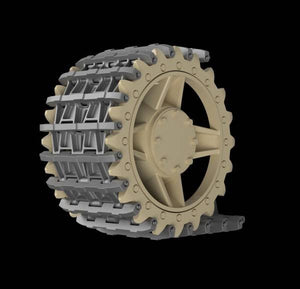 Panzer Art TR35-017 Entwicklungfahrzeug E-10 tracks + correct drive wheels 1/35 – Bild 2