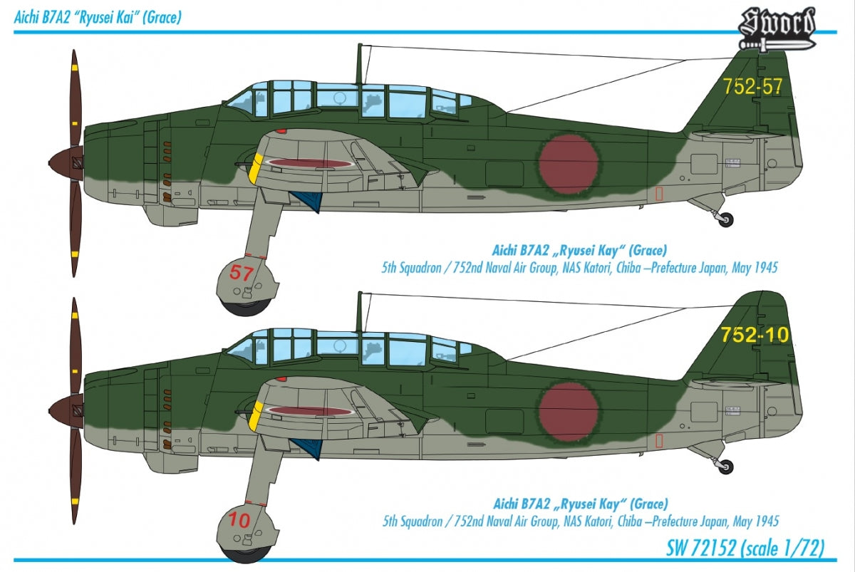 Épée 72152 Aichi B7A2 Grace 1/72 – image 2