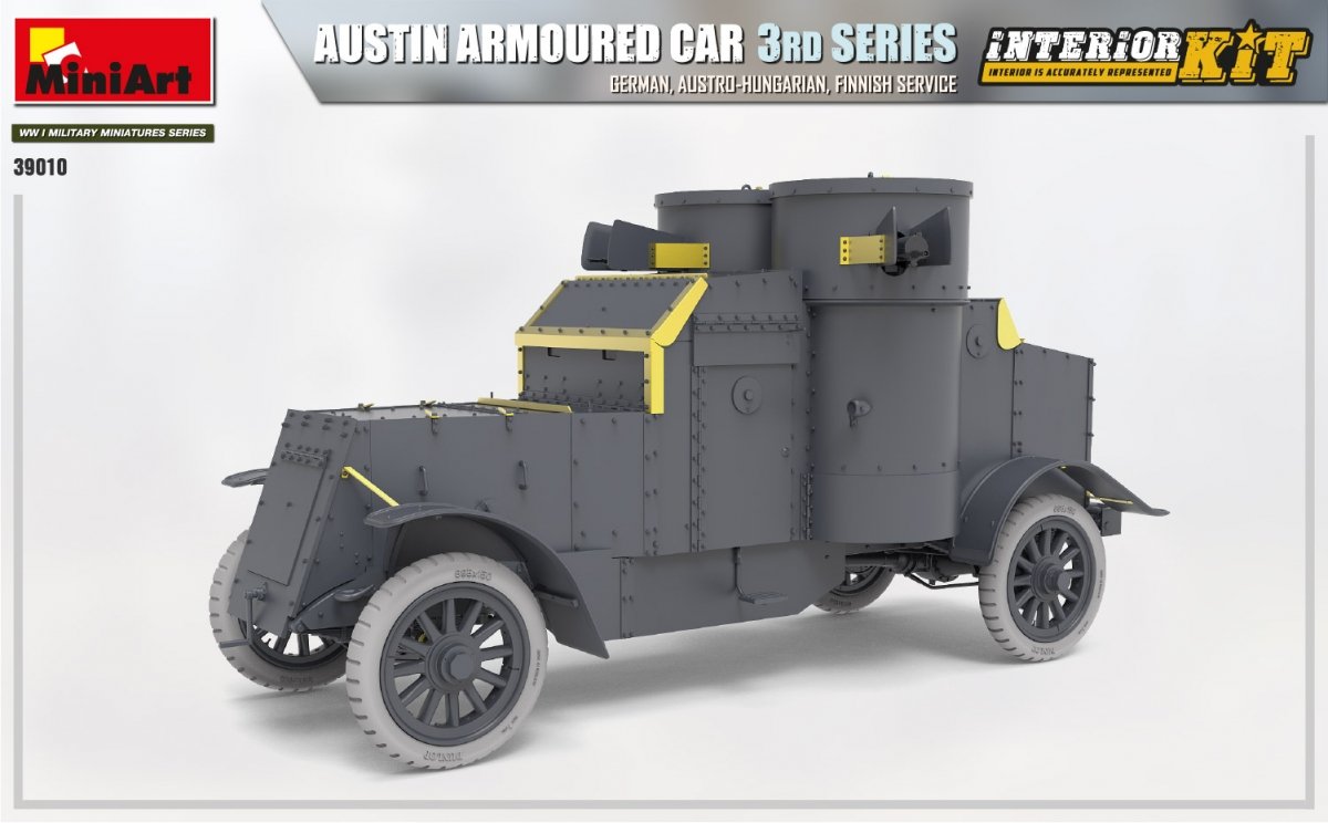Miniart 39010 AUSTIN ARMOURED CAR 3rd SERIES: GERMAN, AUSTRO-HUNGARIAN, FINNISH SERVICE. INTERIOR KIT 1/35 – immagine 9