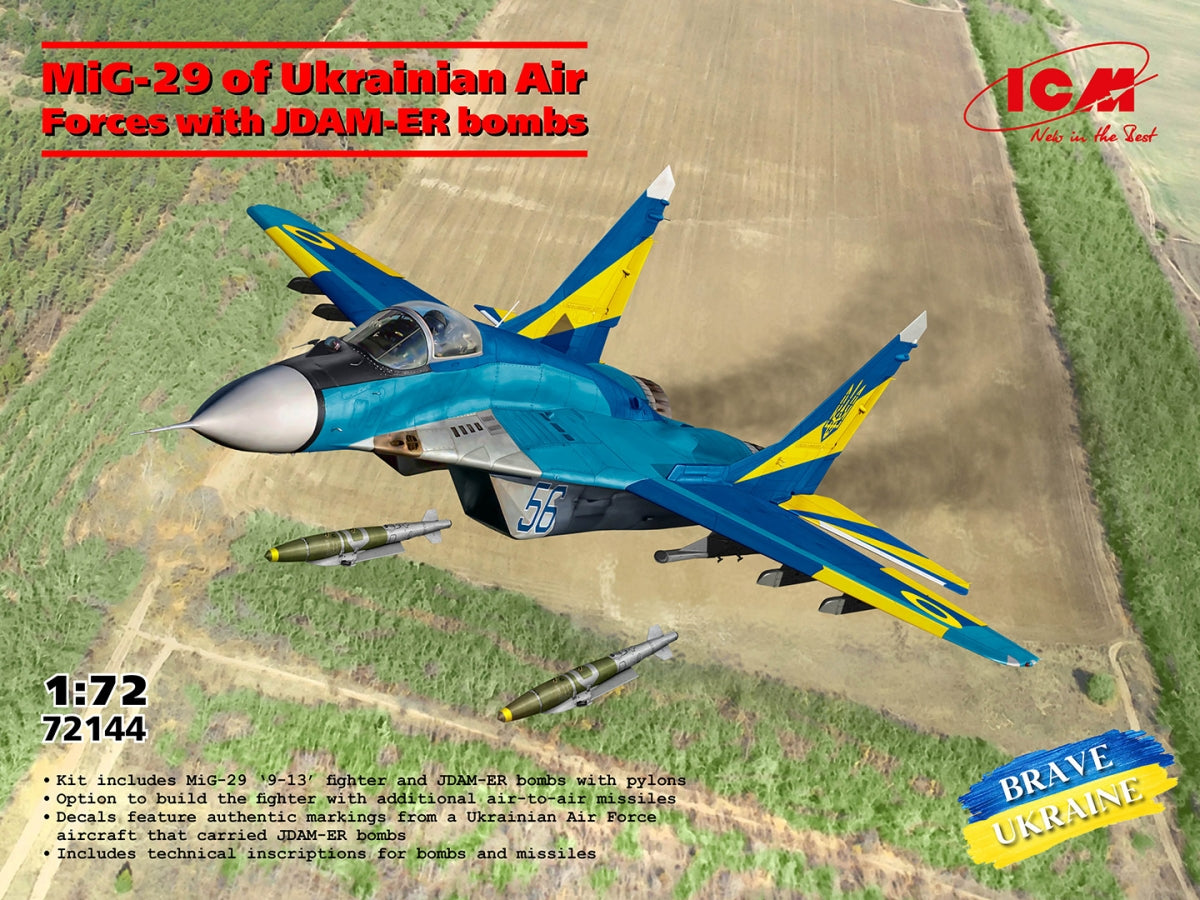 ICM 72144 MiG-29 avec bombes JDAM-ER - Forces aériennes ukrainiennes 1/72