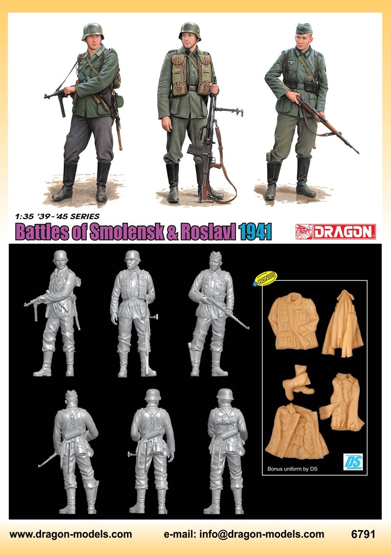 Dragon 6791 Battle Of Smolensk Roslavl 1941 (3 Figure Set) with Bonus DS Uniform Boots 1/35 – immagine 2