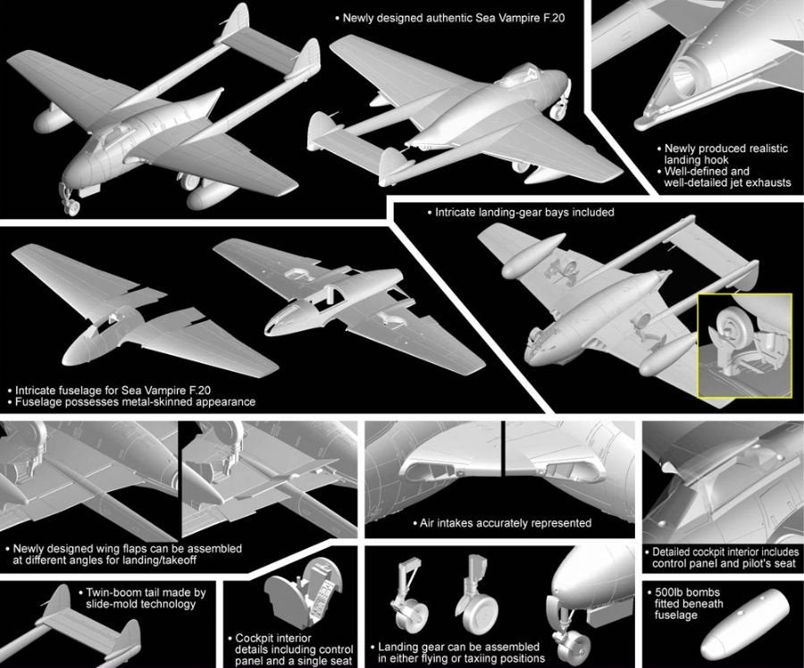 Dragon 5112 Sea Vampire F.20 1/72 – immagine 2