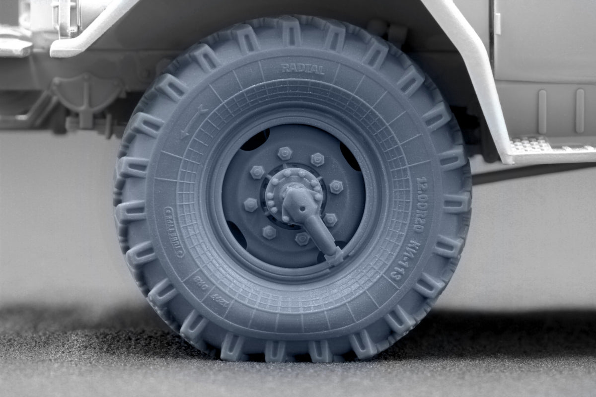 ScaleX WM 35018S ZIL 131 Sagged wheel set for Trumpeter kit 1/35
