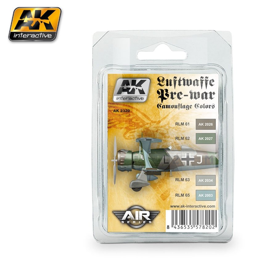 Couleurs de camouflage d&amp;#39;avant-guerre de la Luftwaffe pour l&amp;#39;AK2320 d&amp;#39;AK Interactive