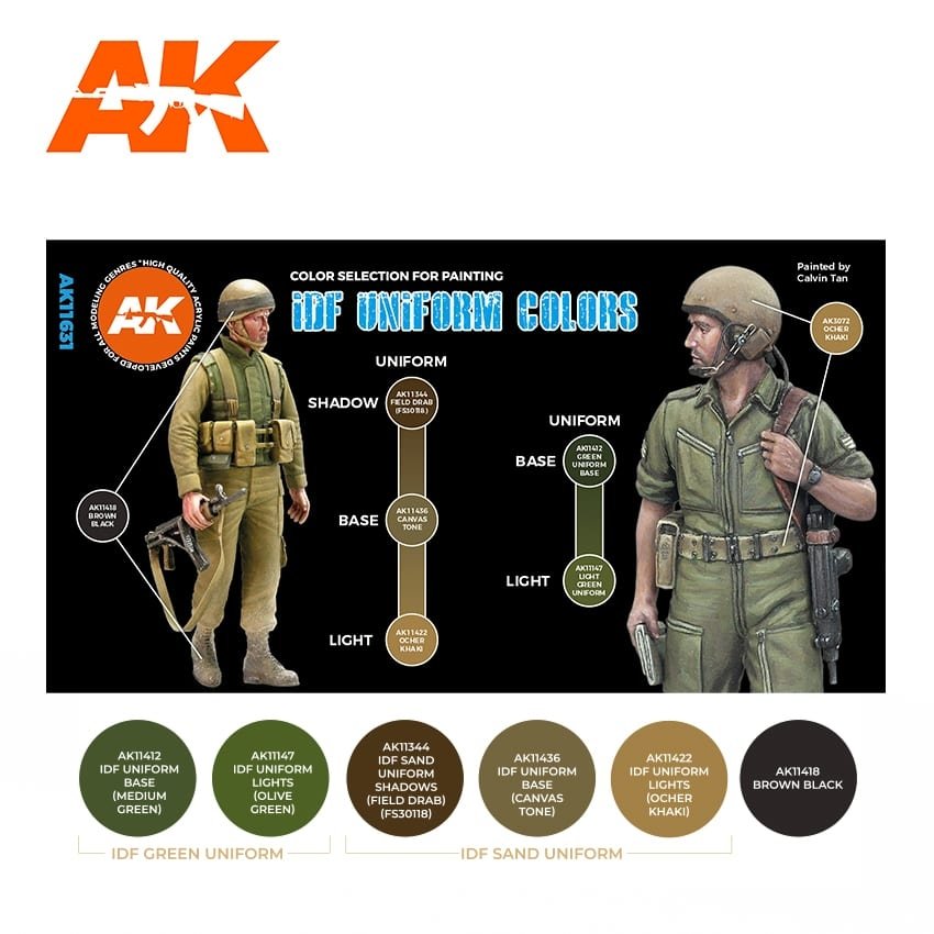 AK Interactive AK11631 IDF UNIFORM COLORS – imagen 2