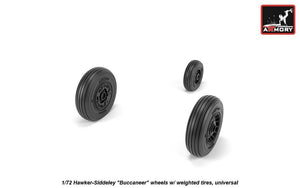 Armory Models AW72411 Hawker-Siddeley Buccaneer wheels w/ weighted tires 1/72 – immagine 2