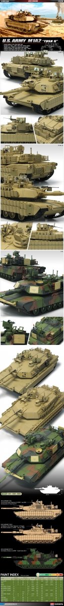 Academy 13298 U.S. Army M1A2 TUSK II 1/35 – imagen 2