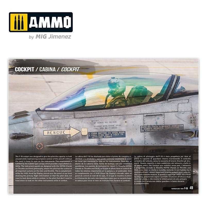 AMMO of Mig Jimenez 6029 F-16 Fighting Falcon / VIPER. Visual Modelers Guide Multilingüal (Eng, Spa, Ita) – immagine 7