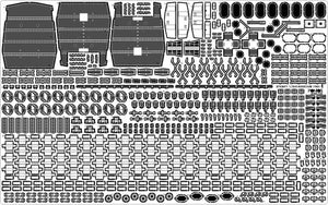 Pontos 37034FN USS BB-63 Missouri 1945 &amp;quot;Advanced&amp;quot; Detail Up Set for Hobbyboss Kit (Teak Tone wooden deck) 1/350 – immagine 31