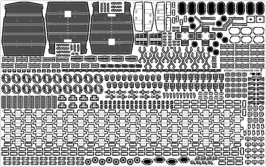 Pontos 37034FN USS BB-63 Missouri 1945 &amp;quot;Advanced&amp;quot; Detail Up Set for Hobbyboss Kit (Teak Tone wooden deck) 1/350 – immagine 31