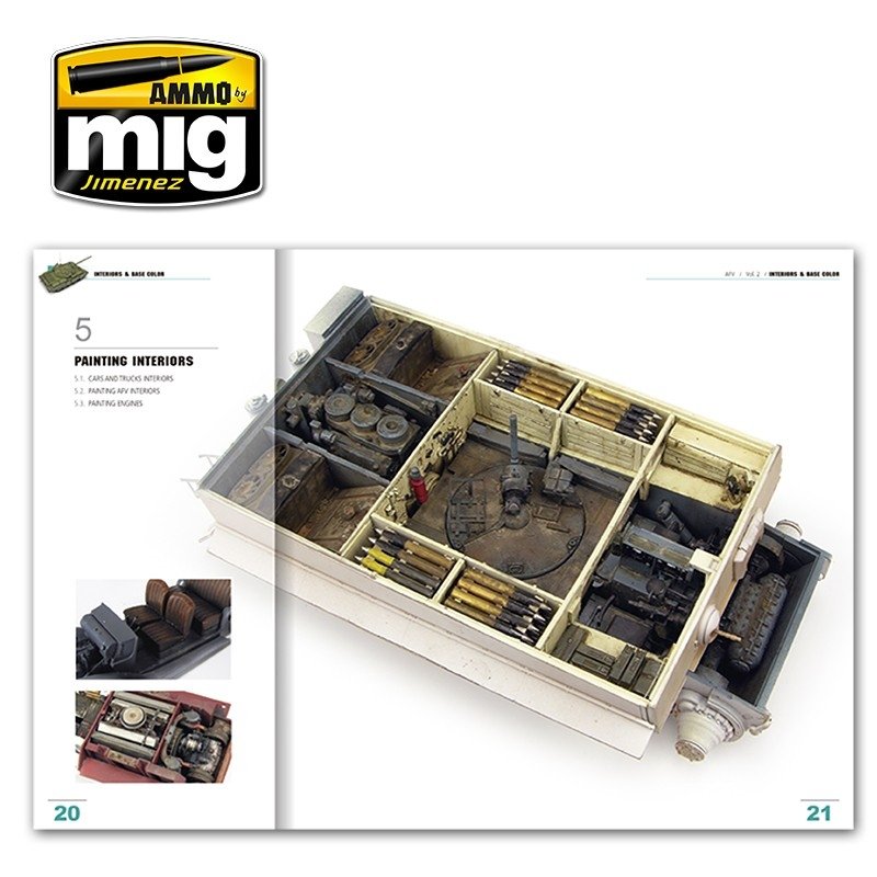 AMMO of Mig Jimenez 6151 ENCYCLOPEDIA OF ARMOUR MODELLING TECHNIQUES VOL. 2 – INTERIORS &amp;amp; BASE COLOR (English) – immagine 2