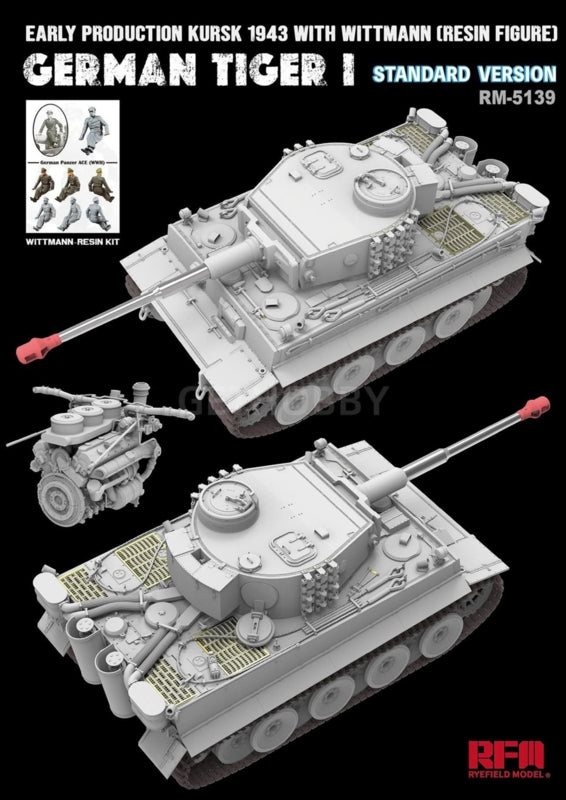Rye Field Model 5139 Tiger I Early Production Wittmann Kursk 1943 Standart Version 1/35 – immagine 2