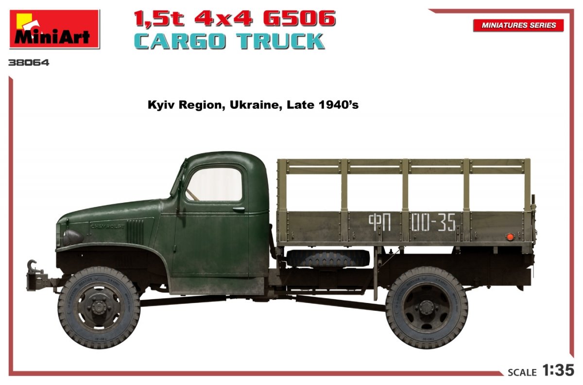 MiniArt 38064 1,5t 4×4 G506 CARGO TRUCK 1/35 – immagine 4
