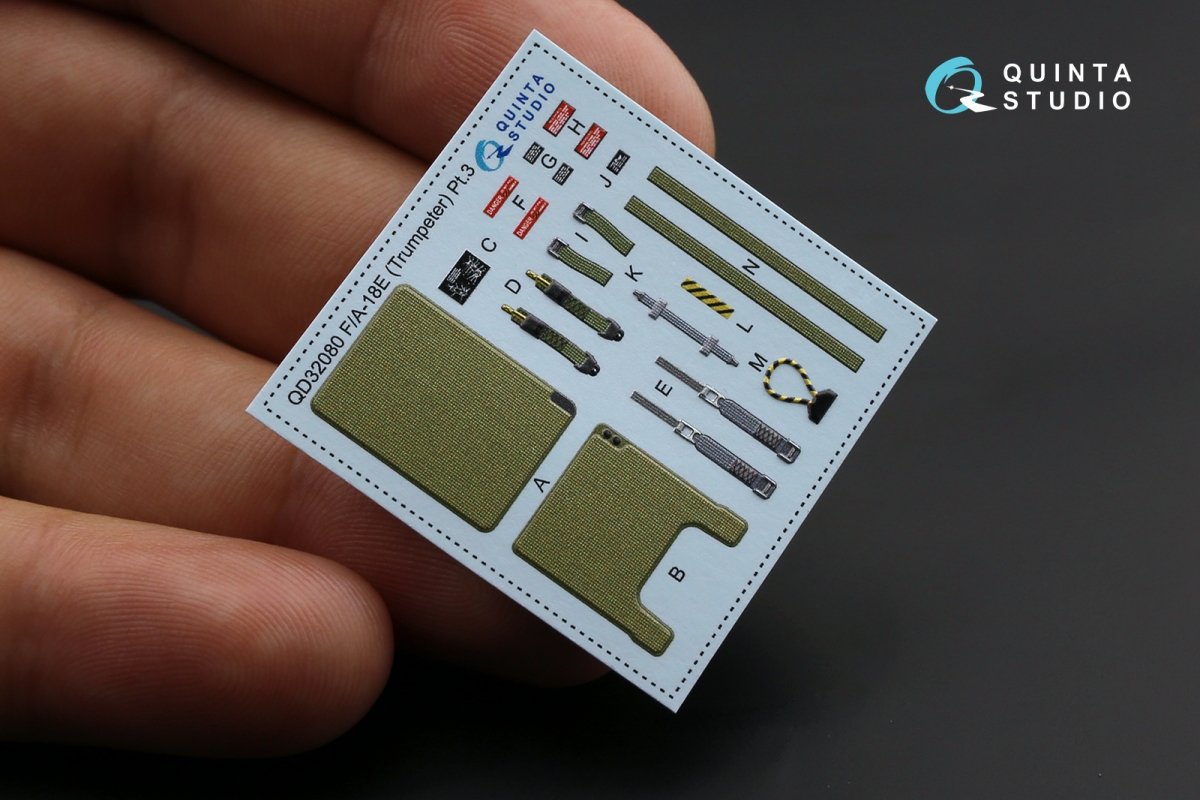 Quinta Studio QD32080 F/A-18E 3D-Printed &amp;amp; coloured Interior on decal paper (for Trumpeter kit) 1/32 – zdjęcie 4