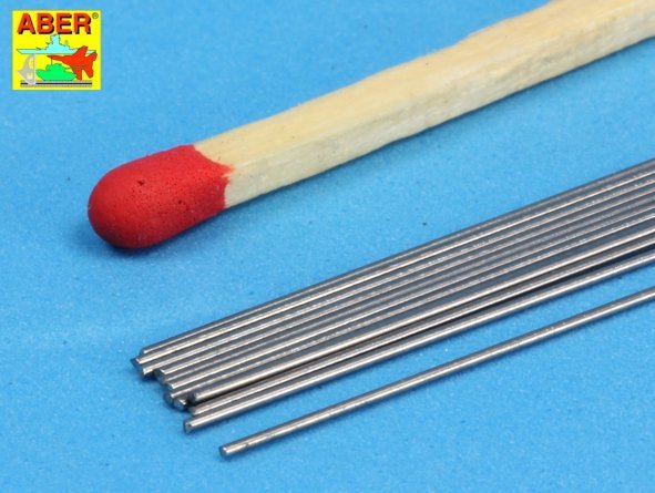 Aber SR05 Steel round rods 0,5mm length 250mm x12 pcs. – immagine 2