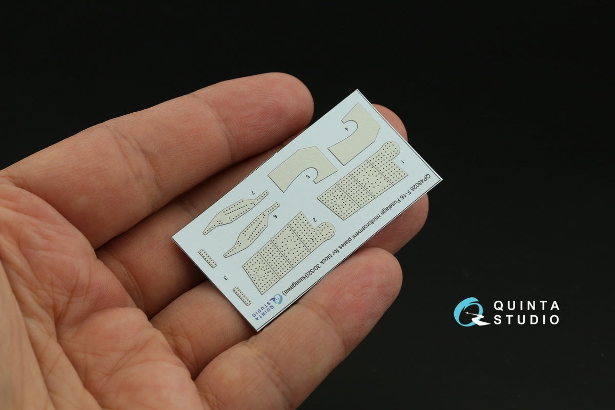 Quinta Studio QP48026 F-16 block 30/32 reinforcement plates (Hasegawa) 1/48 – Bild 3