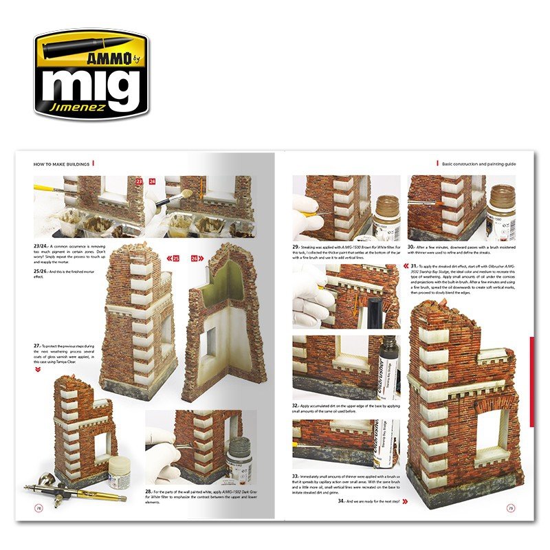 AMMO of Mig Jimenez 6135 HOW TO MAKE BUILDINGS. BASIC CONSTRUCTION AND PAINTING GUIDE (English) – imagen 5