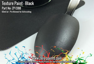Zero Paints ZP-1388 Black Textured Paint - 60ml (Engines, Interiors etc) – Bild 2