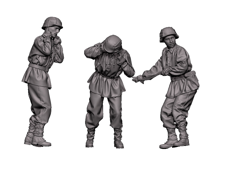 Glowel Miniatures 35061 WSS Howitzer Crew (3 Figures, 3D Printed) 1/35
