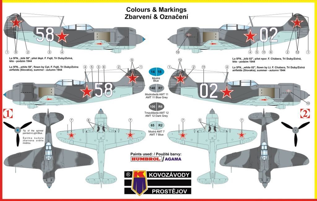 Kovozavody Prostejov KPM0036 LAVOCKIN LA-5FN SNP 1/72 – immagine 2