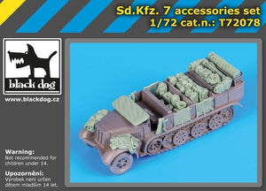 Black Dog T72078 Sd.Kfz 7 accessories set for Revell 1/72 – immagine 2