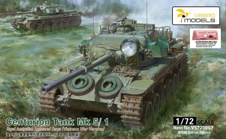 Maquette Vespid Models VS720007S Centurion Tank Mk 5/1 Deluxe 1/72