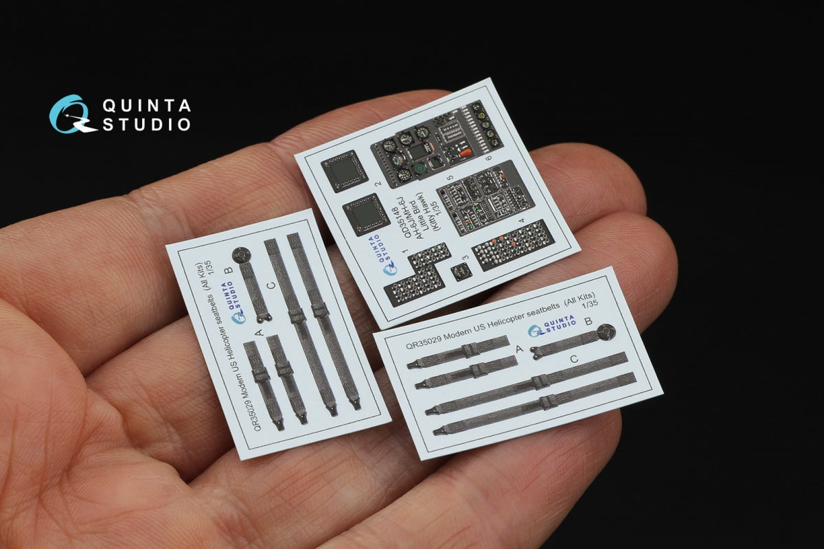 Quinta Studio QD35148 AH-6J/MH-6J 3D-Printed &amp;amp; coloured Interior on decal paper (Kitty Hawk) 1/35 – Bild 10