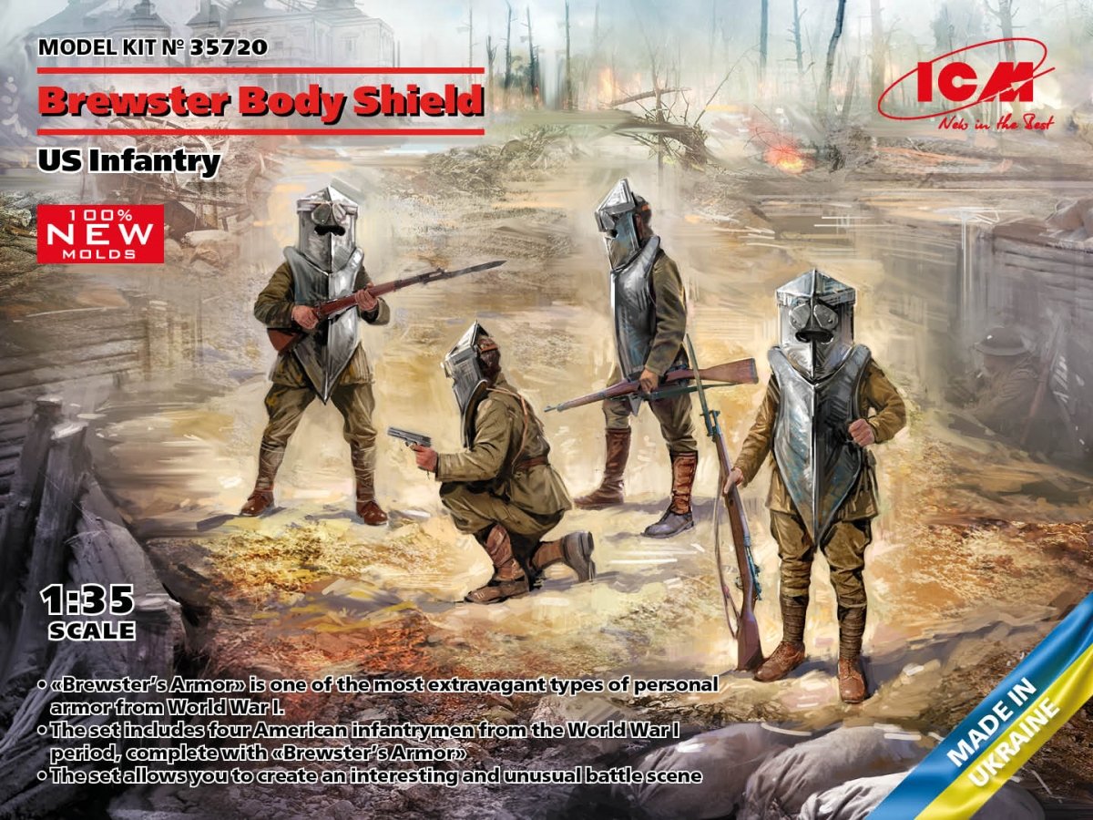 ICM 35720 Bouclier corporel Brewster, infanterie américaine, échelle 1/35